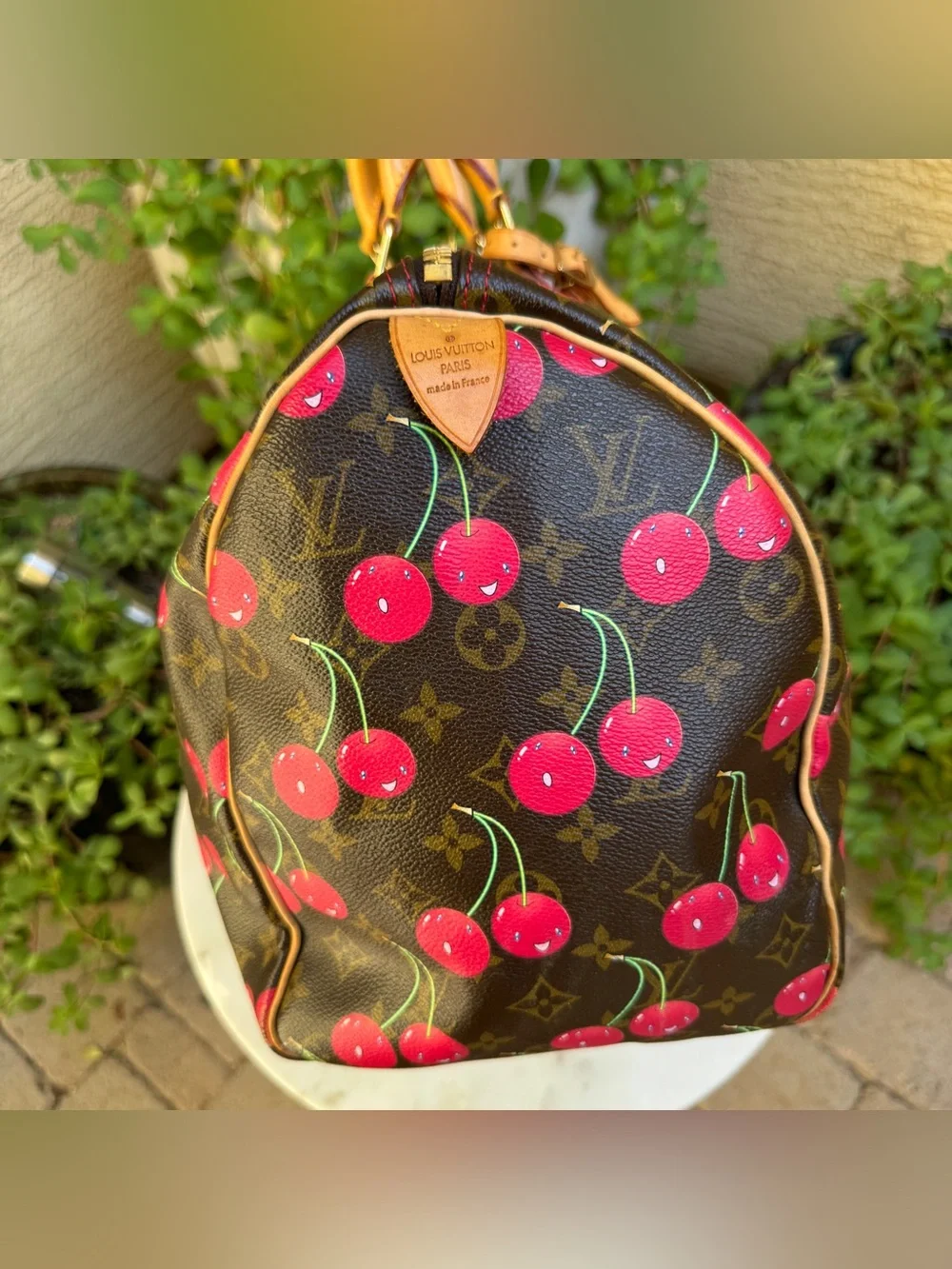 Louis Vuitton x Takashi Murakami Vintage Cherry Keepall 45